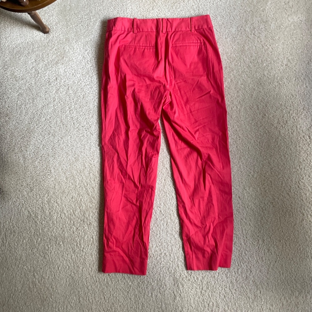 💕2 for $15💕 Talbots Red Pink Coral The Perfect Crop Pant size 2 - Picture 4 of 4